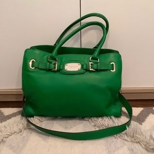 Green Leather Michael Kors Bag